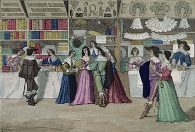 Shops in the Gallery of the Palais de Justice at the Time of Louis XIII from 